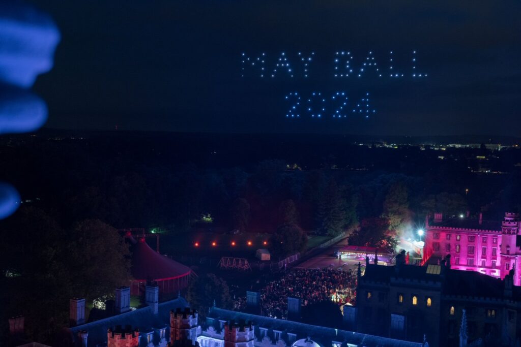 St John's College May Ball Drone Show Fireworks