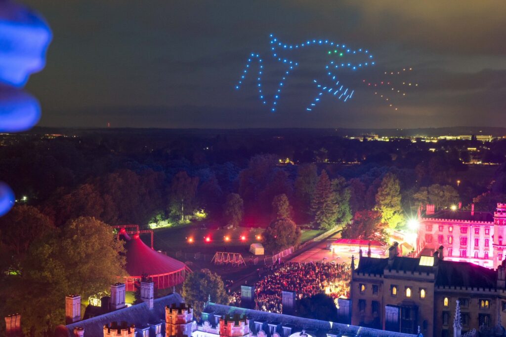 St John's College May Ball Drone Show Fireworks